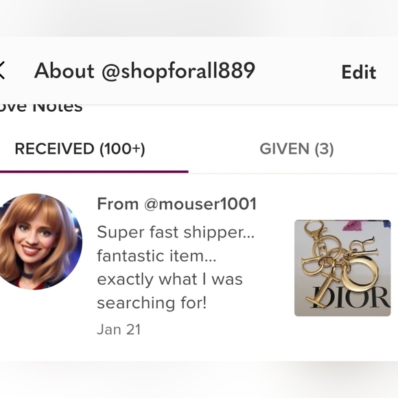 Dior logo keychain /bagcharm gold tone metal - Picture 6 of 6